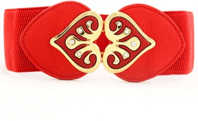 REDHORNS Women Casual, Evening, Formal, Party Red Fabric Belt