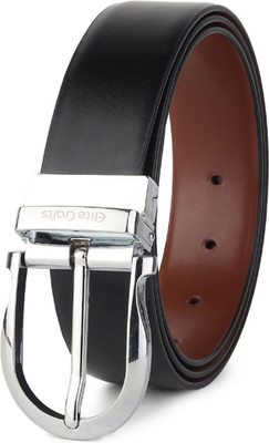 Elite Crafts Men Formal, Casual, Party, Evening Silver Genuine Leather Reversible Belt