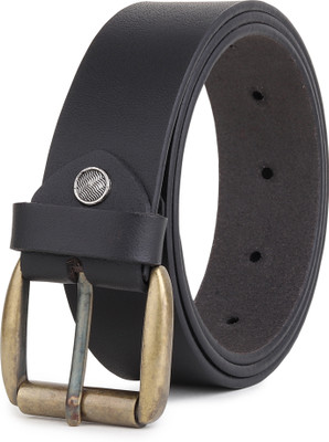LOOPA Men Formal, Casual, Evening, Party Black Genuine Leather Belt