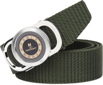 WOOD BAZAR Men Casual Green Nylon Belt