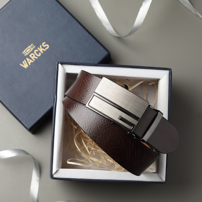 WARCKS Men Formal, Casual, Evening, Party Brown Genuine Leather Belt