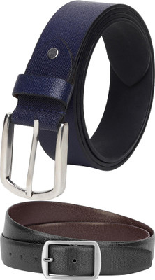 Jungler Men Evening, Party, Formal, Casual Brown, Black Genuine Leather Belt