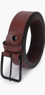 kiaaz Men Formal Brown Artificial Leather Belt