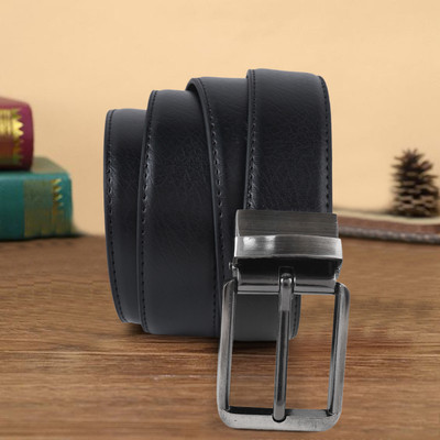 wizara Men Formal, Party, Casual, Evening Black Artificial Leather Reversible Belt