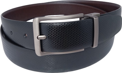 NUKAICHAU Boys Formal, Casual, Evening, Party Black Artificial Leather, Texas Leatherite Reversible Belt