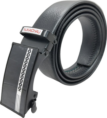 NUKAICHAU Men Formal, Casual, Evening, Party Black Artificial Leather, Texas Leatherite Belt