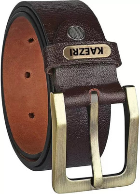 KAEZRI Men Evening, Party, Formal, Casual Brown Genuine Leather Belt