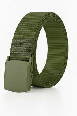 PROVOGUE Men Casual, Evening, Formal, Party Green Nylon Belt