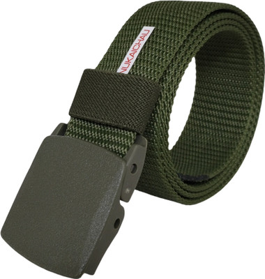 NUKAICHAU Boys Casual, Evening, Party Green Nylon Belt