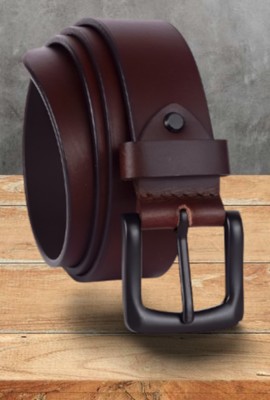 AZIBO Men Casual, Evening, Formal, Party Brown Genuine Leather Belt