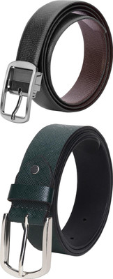 Jungler Men Evening, Party, Formal, Casual Black, Brown, Green Genuine Leather Belt