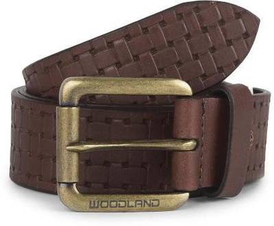 WOODLAND Men Casual Brown Genuine Leather Belt