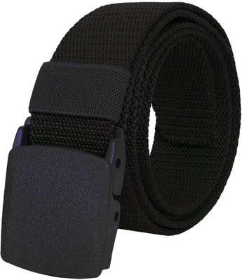 BTfash Men Casual Black Canvas Reversible Belt