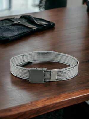 Winsome Deal Men Casual Silver Canvas Belt