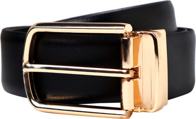 PROVOGUE Men Casual, Party, Formal, Evening Black Genuine Leather Reversible Belt