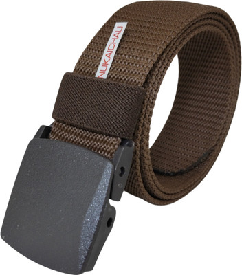 NUKAICHAU Men Casual, Evening, Party Brown Nylon Belt