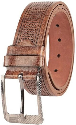 ZEVORA Men Casual, Formal Tan Texas Leatherite Belt