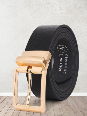 SunShopping Men Formal Black Genuine Leather Belt