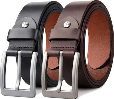 ROVERSOLE Men Formal, Casual, Party Black, Brown Genuine Leather Belt
