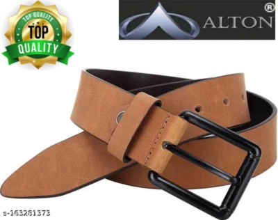 Alton Men & Women Casual, Evening, Formal Tan Genuine Leather Belt