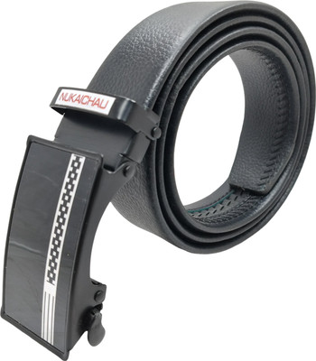 NUKAICHAU Men & Women Formal, Casual, Evening, Party Black Artificial Leather, Texas Leatherite Belt