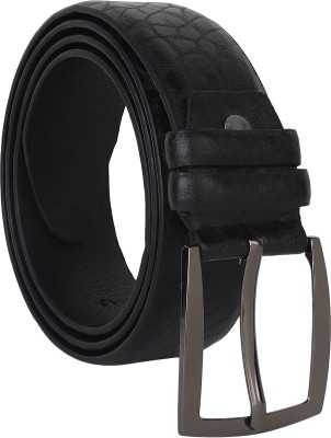 USL Men Formal Black Genuine Leather Belt