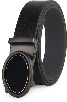 LOOPA Men Formal, Casual, Evening, Party Black Genuine Leather Belt