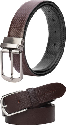 Jungler Men Evening, Party, Formal, Casual Brown, Brown Genuine Leather Belt