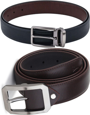 Pacific Gold Men Formal Brown, Black, Brown Artificial Leather Belt