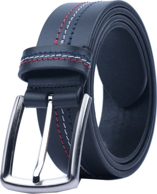 MUSOMODA Men Formal Blue Genuine Leather Belt