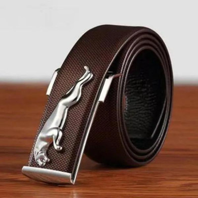 LUXURY LEATHER Men Casual, Party, Evening, Party Brown Texas Leatherite Belt