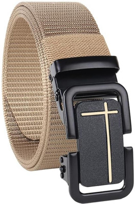 JK Leather Men Casual Gold Nylon Belt
