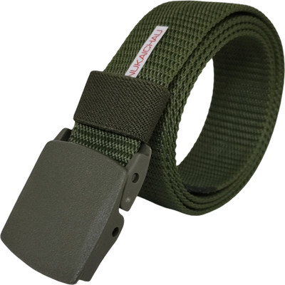NUKAICHAU Men Casual, Evening, Party Green Nylon Belt