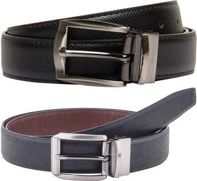 Pacific Gold Men Formal Black Artificial Leather Belt