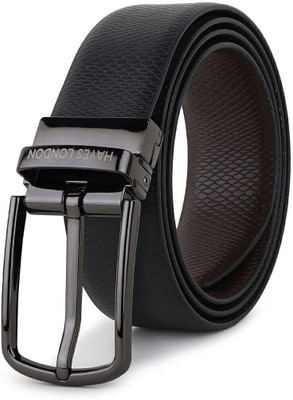 Hayes London Men Casual, Formal, Party Black, Brown Genuine Leather Reversible Belt