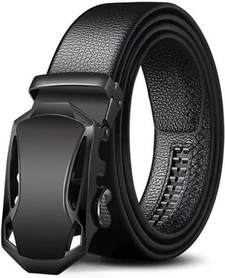 Kishore Enterprises Men Casual, Formal, Party Black Texas Leatherite, Artificial Leather Belt