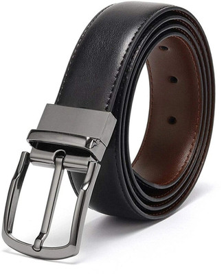 TPM Men Casual Black Artificial Leather Reversible Belt