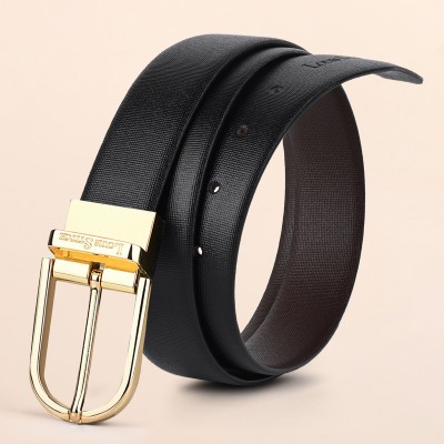 LOUIS STITCH Men Formal Black, Brown Genuine Leather Reversible Belt