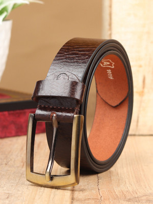 METRONAUT Men Casual Brown Genuine Leather Belt