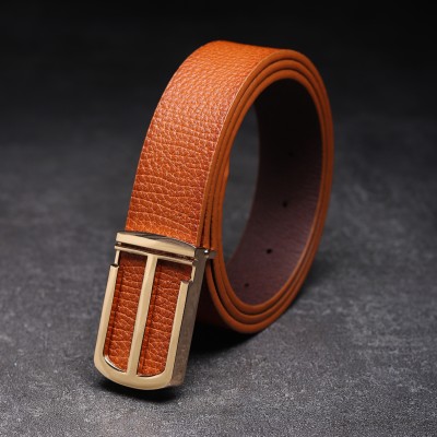 Winsome Deal Men Formal Tan Artificial Leather Belt