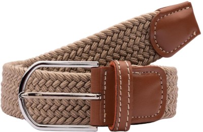 the tie hub Men Casual Beige Artificial Leather Belt