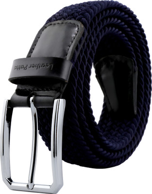 Leather Patta Men Casual Blue Canvas Belt