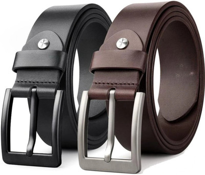 ShopGlobal Men Casual Black, Brown Artificial Leather Belt