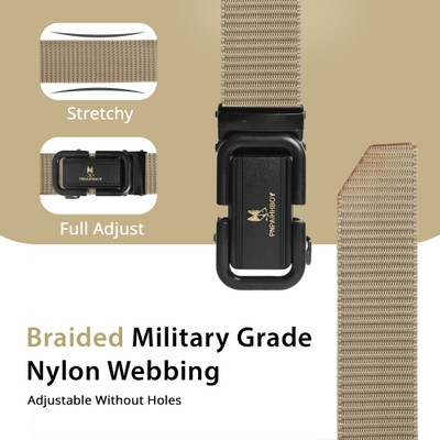 LYVI Men Casual Khaki Nylon Belt