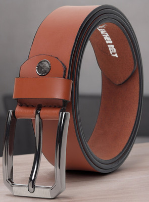 WARCKS Men Casual, Evening, Formal, Party Tan Genuine Leather Belt