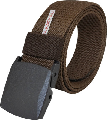 NUKAICHAU Men Casual, Evening, Party Brown Nylon Belt