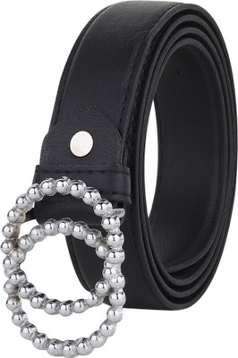 Mast & Harbour Women Formal, Casual, Evening, Party Black Artificial Leather Belt