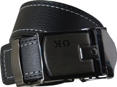 HENEDA Men Formal Black Synthetic Belt