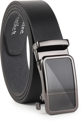 EXOCOETUS Men Formal, Casual, Evening, Party Black Genuine Leather Belt