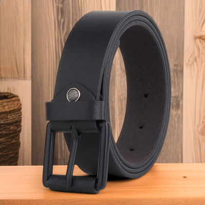 PROVOGUE Men Formal Black Genuine Leather Belt